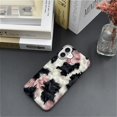 thumbnail image 7 of FKBRCL4U Compatible with iPhone 16 Case, Black White Pink Cow Print Fur Rug Pattern for Girl Full Body Design Soft Silicone Drop Shock Scratch Protection for iPhone 16, 7 of 7