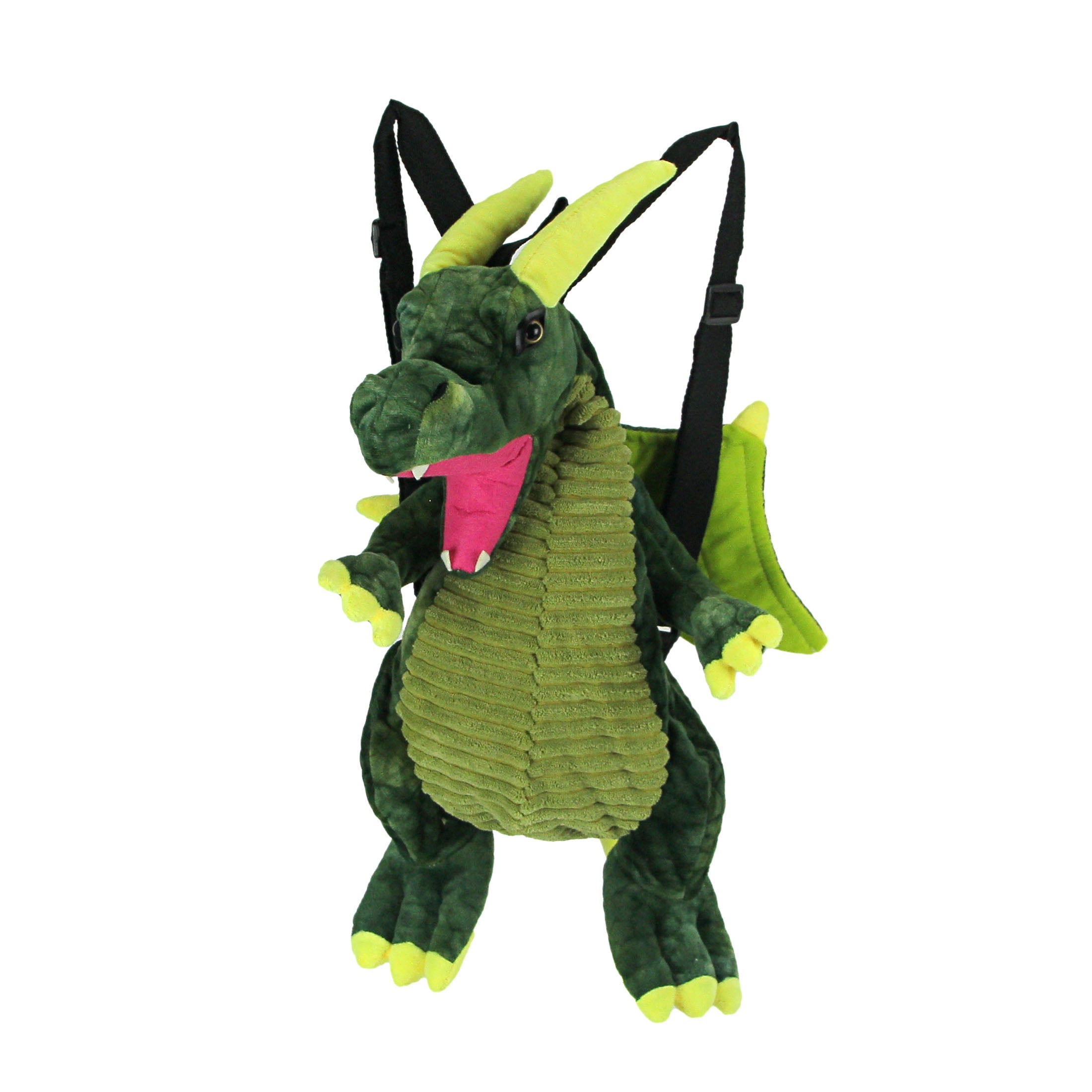 Things2Die4 Magical Furry Plush Green Dragon Mini Backpack