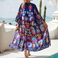thumbnail image 6 of Sokhug Womens Kimono Style Swimsuit Cover Up Long Length Lightweight Open Front Beach Cardigan Wrap, 6 of 8