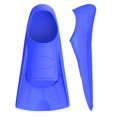 thumbnail image 3 of Aletas de natación azules, aletas de entrenamiento de natación para niños para natación de regazo, tamaño de viaje con bolsa de malla, aletas de natación de silicona para niños, adolescentes, 3 of 5