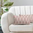 thumbnail image 2 of Pink Boho Lumbar Pillow Covers 12x20 Set of 2 Bohemian Ethnic Geometric Herringbone Print Decorative Throw Pillows Outdoor Pillowcase Rectangle Linen Farmhouse Cushion Case Decor for Couch Sofa Bed, 2 of 5