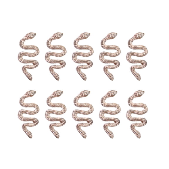 UDIYO 10Pcs/Set Nail Ornament DIY Jewelry Glitter Minimalist Snake Artistic Novelty Nail Jewelry for Women