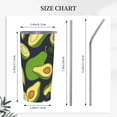 thumbnail image 5 of Kll Fresh Avocado Stainless Stainless Steel Vacuum Insulated Coffee Cup 20 Oz Lids And Straws,1 Metal Straws,1 Cleaning Brush, 5 of 9