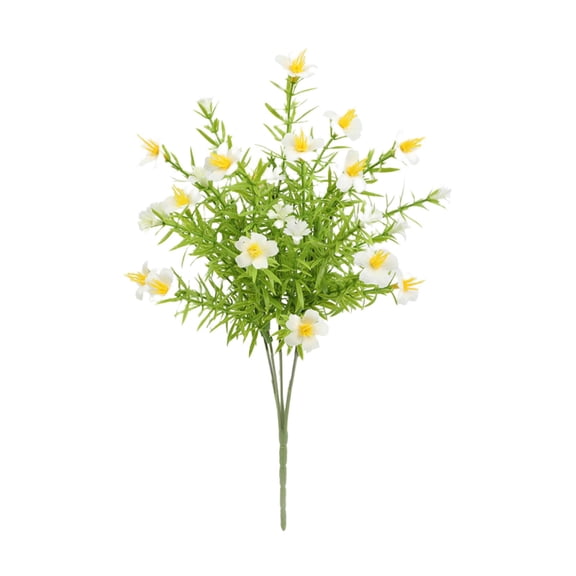 Memorial Flowers Artificial Bouquet, Wild Bloom Silk Flowers for Cemetery Vase, Outdoor Porch Patio Decor, Sympathy Gift, Home Accents, A Bouquet of Flowers