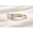 thumbnail image 2 of Jewelerix Round Brilliant Moissanite Engagement Ring, 10K Yellow Vermeil Gold Band with Side Accent Diamonds, Proposal Ring for Her, 2 of 3