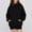 Black, variant on Hueoook Womens Hoodie Pullover Fall Sweatshirts Sweatshirt Hoodie 2026 Winter Long Sleeve Gray M