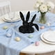 thumbnail image 1 of Figura de pareja de conejos besándose | Decoración de Pascua de resina para el hogar | Estatua de conejo negro y dorado | 7,5 x 7,5 x 3 cm, 1 of 6