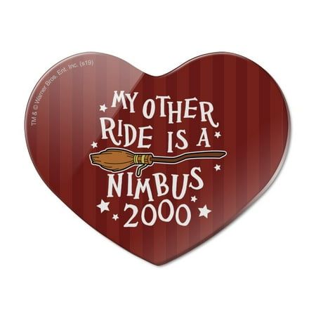 

Harry Potter My Other Ride Is a Nimbus 2000 Heart Acrylic Fridge Refrigerator Magnet