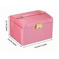 thumbnail image 2 of Gogcaro Jewelry Box Organizer for Women Girls, Three Layer Jewelry Storage Box with Mirror PU Leather Jewelry Display Case for for Bracelets, Earrings, Rings, Necklaces, Red, 2 of 7