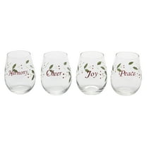 Pfaltzgraff Winterberry Sentiments Stemless Wine Glass (Set of 4)