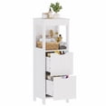 thumbnail image 6 of Walsunny Bathroom Storage Cabinets Floor Cabinet Organizer Freestanding Narrow Cabinet with Drawer Open Shelf for Bathroom Laundry White, 6 of 7