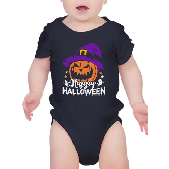 Happy Halloween Spooky Pumpkin Bodysuit Infant -Image by Shutterstock, 6 Months