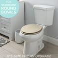 thumbnail image 3 of Bath Bliss Beveled Wood Standard Round Toilet Seat in Beige, 3 of 8