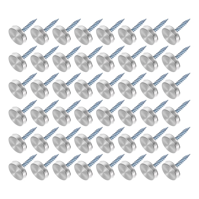 TABLZONE 100 Pieces Glass Mirror Clips For Advertising Displays Silver Stainless Steel Elegant Design