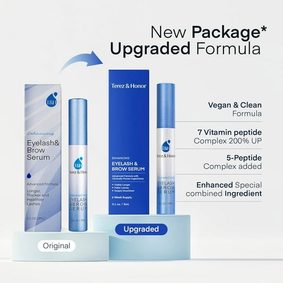 Terez & Honor - 3ml Eyelash Enhancing Serum, W3W Eyelash Serum for Eyelash Thicker, Stronger, Longer Suitable for Lashes & Brows