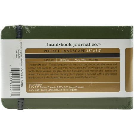 UPC: 0696844722231 | Global Art Handbook Travelogue Artist Journal  Pocket Landscape  5.5  x 3.5   Cadmium Green