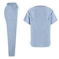 thumbnail image 3 of Scrubs for Women and Men Set – Medical Uniform, Binding Top and Drawstring Pants Scrub Sets Light Blue 2XL, 3 of 5