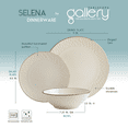 thumbnail image 6 of Tabletops Gallery Selena 12 Piece Embossed Stoneware Dinnerware Set, Cream White (Service for 4), 6 of 9