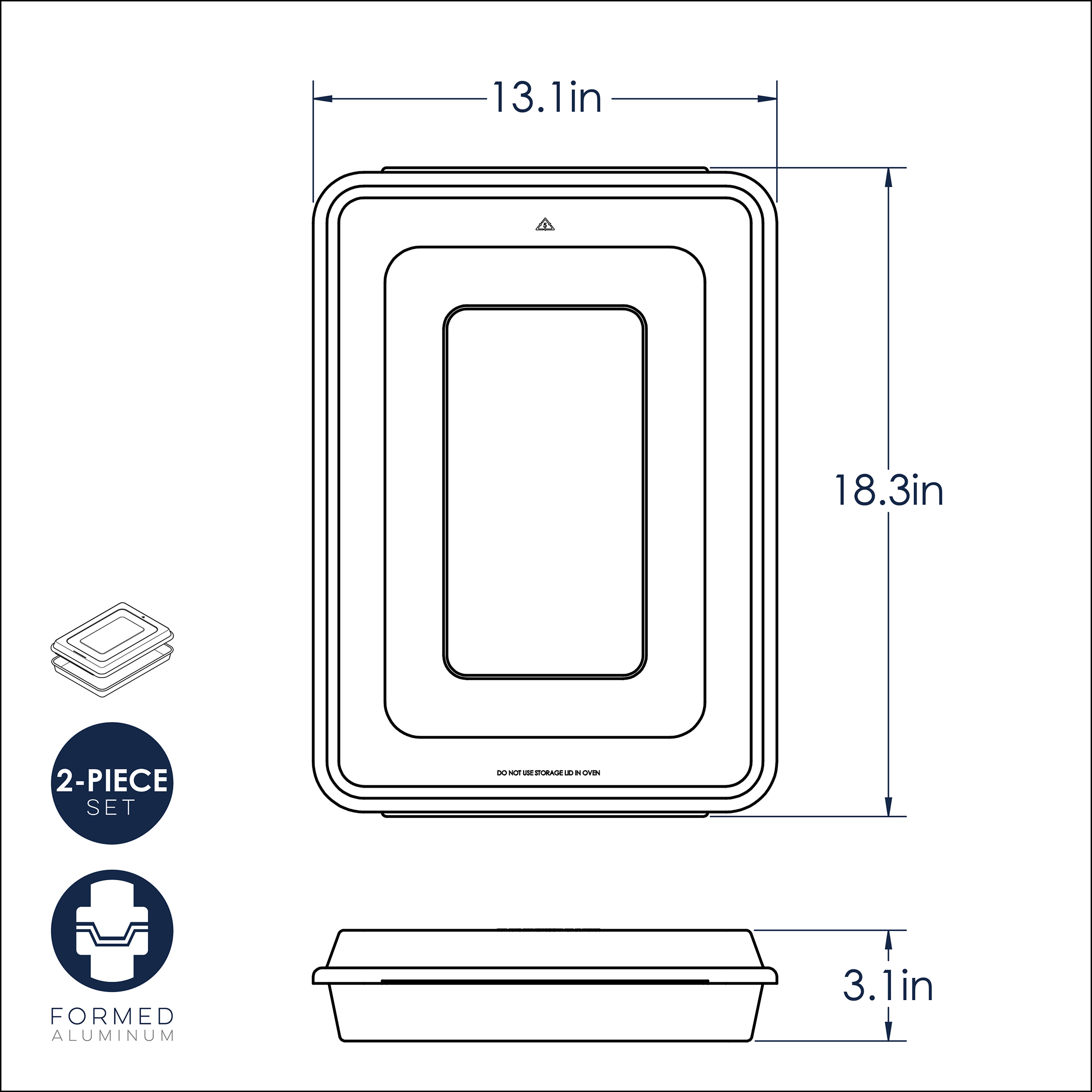 Nordic Ware Naturals 13" x 18" Half Sheet Pan with Lid, 2 Piece photo 6