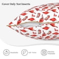 thumbnail image 5 of Haiem Red Birds Print Velvet Soft Solid Decorative Square Throw Pillow Covers Set with Elegant Piping Christmas Cushion Case for Sofa Bedroom Car-18"x18", 5 of 8