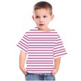 thumbnail image 5 of HBYJLZYG Striped Tees, Summer Kids Boys Girls Round Neck Tshirt Short Sleeve Funny Shirts 3-14 Years, 5 of 5