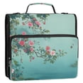 thumbnail image 2 of Water-Resistant 3-Ring Binder Organizer with Multiple Pockets Zipper Binder Bag for Office Flowers and Butterflies Flying, 2 of 8