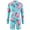 01-Blue, variant on DJskiyers Kids Girls One Piece Long Sleeve Swimsuit Floral Print Beach Swimwear Rash Guard Front Zip Bathing Suit for 4-12 Years