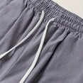 thumbnail image 4 of Casual Sweatpants for Men, Elastic Waist Drawstring Closure with Side Pockets, Breathable Polyester Fabric, Straight Leg Fit, Black, Size L, 4 of 9