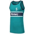 thumbnail image 2 of Men's New Era  Teal Seattle Mariners Jersey Ringer Tank Top, 2 of 3