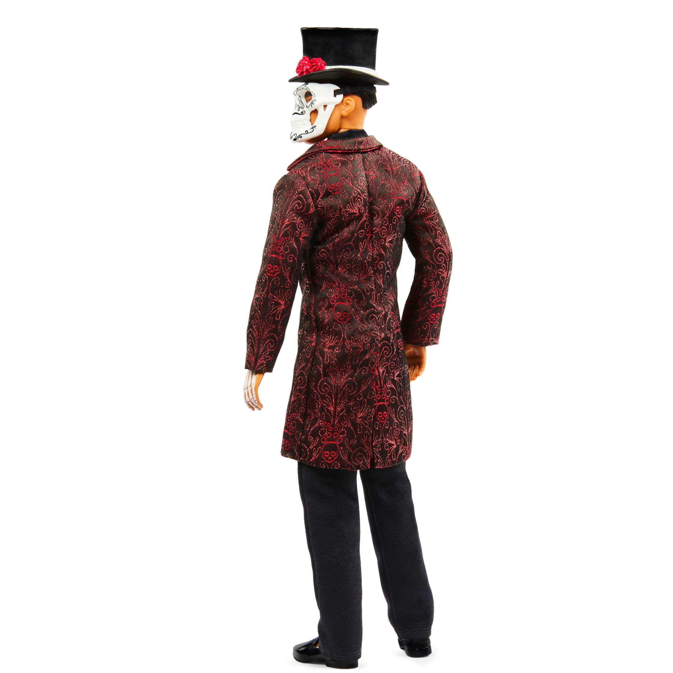 Barbie 2026 Día De Muertos Ken Doll in Knee Length Jacket and Removable Calavera Mask and Hat