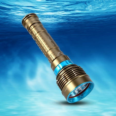 Anauto Diving Flashlight Torch Lamp 18000Lm 9x XM-L2 Scuba Dive Diving LED Flashlight Torch 100m Underwater Waterproof Submarine Light Fishing Handheld Torch(Battery Not