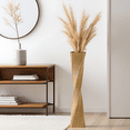 thumbnail image 4 of Tall Gold Resin Floor Vase - 23.6 Inch Modern Square Twist Vases for Home Decor, Large Decorative Vase for Dried Flowers, Pampas Grass, Centerpiece - Modern Gold Floor Decor, 4 of 8