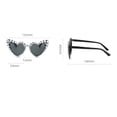 thumbnail image 2 of Womens Heart Shaped Sunglasses UV400 Protection Trendy Oval Eyewear Fashion Sun Glasses For Travel And Heart, 2 of 3