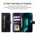 thumbnail image 5 of Dteck Magnetic Wallet Case for iPhone 13 Pro Max, Compatible with MagSafe Charger,PU Leather Zipper Folio Flip Protective Case with Magnetic Closure and Card Holder (Black), 5 of 9
