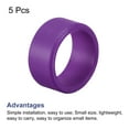 thumbnail image 3 of Uxcell Silicone Rubber Bands Rings Non-slip 1" Purple for Wrapping Paper 5Pcs, 3 of 5