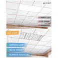thumbnail image 7 of Fluorescent Light Covers for Ceiling Lights 3 Pack, Grey Botanical Magnetic Classroom Light Covers 4x2 Feet, Summer Botanical Leaf Vertical Stripes Fluorescent Ceiling Filters for Office Classroom, 7 of 7