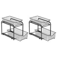 thumbnail image 1 of Organizador de gabinete SONGMICS de acero negro de 4 niveles con canastas extraíbles, 1 of 9