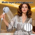 thumbnail image 4 of FEELSO Handheld Showerhead for Bathing 8 Spray Modes Stainless Steel High Pressure Shower Head, Chrome, 4 of 11