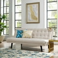 thumbnail image 2 of Modern Contemporary Urban Design Living Room Lounge Club Lobby Tufted Sofa Bed, Fabric, Beige, 2 of 6