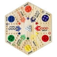 thumbnail image 1 of Muyoka Juego de mesa de canicas con 6 dados y 30 bolas de canicas Tablero interactivo de doble cara para padres e hijos Juegos de mesa de pista rápida de madera para niños adultos Muyoka Hogar, 1 of 7