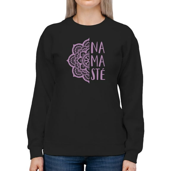 Namaste Mandala Pattern Sweatshirt Women -GoatDeals Designs, Female Small