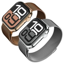 Vena 2 Pack For Apple Watch Band Series 10 42mm, Stainless Steel Apple Watch Band Series 11 41mm Band Series 9/8/7 iWatch 40mm, Silver Rose Gold