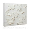 thumbnail image 2 of Butterflies In Ivory Canvas Elegant White Gold Wall Art by Art Remedy, Gallery Wrapped, 30" x 30", 2 of 8