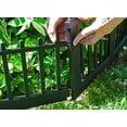 thumbnail image 5 of Estate Series Wrought-Iron Style Border Fencing – Resin Construction – 10 Feet - Black, 5 of 7