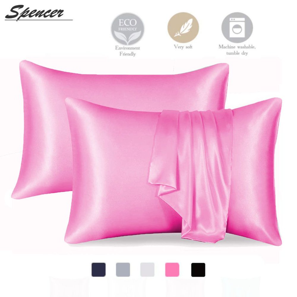 Spencer Set of 2 Silk Pillowcase for Hair and Skin Natural Pillow Case
