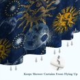 thumbnail image 6 of Blue Sun Moon Star Pattern Shower Curtain 84"x72" ,Bathroom Decorative Shower Curtains Set with 12 Hooks,Modern Waterproof Washable Shower Curtain, 6 of 6