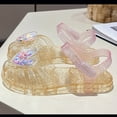 thumbnail image 7 of CYRBOKO Little Girls Summer Jelly Sandals, Princess Soft Soled Closed Toe Beach Flat Shoes Gold Size 11(Little Kids), 7 of 7