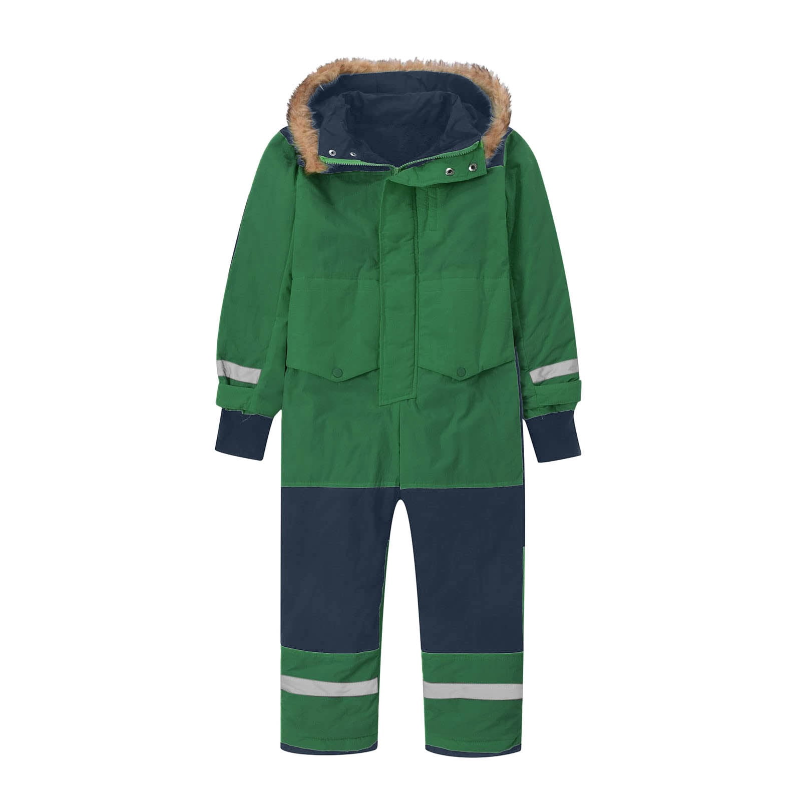 Gubotare Baby Boys' Snow Pram - Newborn Sherpa Hood One Piece Snowsuit - Cozy Polar Fleece Lined Winter Coat for Baby Boys Size 6 12 Months (Green,6-12 Months)