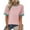 Pink-white, variant on Zeagoo Womens Tops Casual Oversized Short Sleeve Sweatshirt Summer Striped Shirt Crewneck Pullover Loose T Shirts