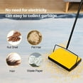 thumbnail image 4 of Eyliden Manual Hand Push Carpet Sweeper Cleaner for Low Carpets Rugs, Yellow Color, 4 of 7